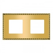 Рамка на 2 постa, гор/верт. цвет real gold