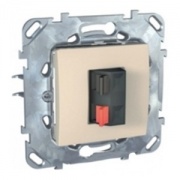 Розетка акустическая  SE Unica, бежевый