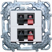 Розетка акустическая  двойная SE Unica, белый