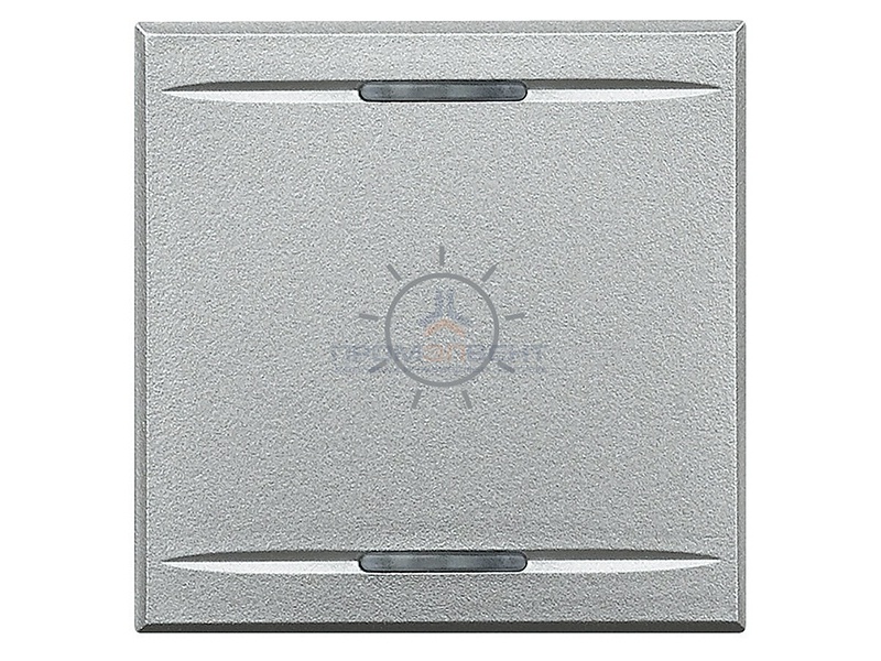 Axolute Клавиши с символами для системы автоматизации для 2 функций - 2 модуля, лампочка, цвет алюми