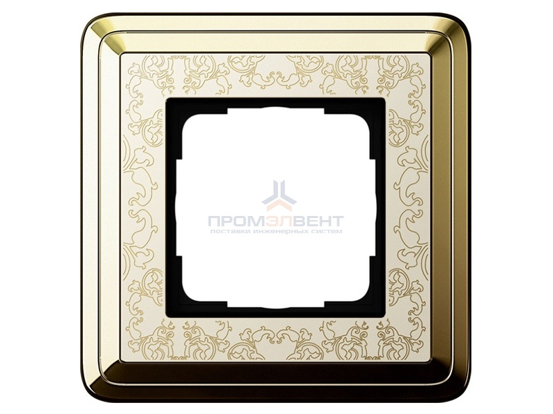 Рамка 1-ая Gira ClassiX Art Латунь/Кремовый