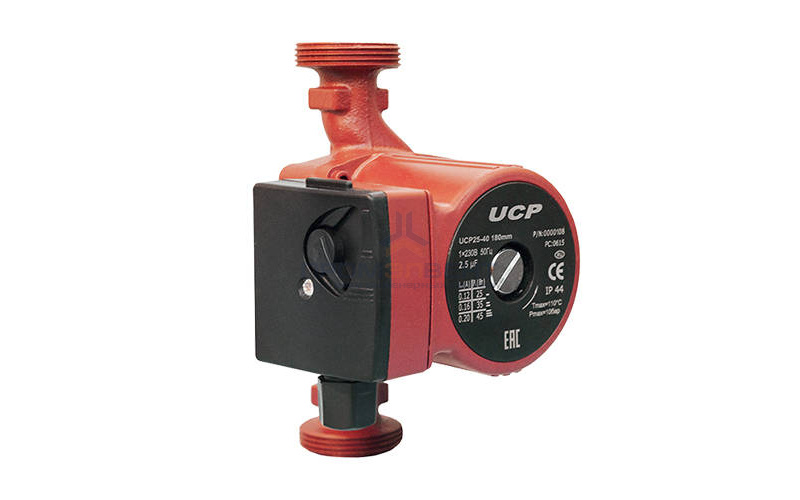 Насос циркуляционный UCP 25-40-180 - 0,07 кВт (однофазный, PN10, Hmax 4 м, Qmax 20 м³/ч)