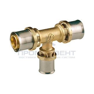 Тройник переходной Giacomini RM151 - 26x3.0 x 26x3.0 x 20x2.0 (прессовой, для металлопластик.труб)