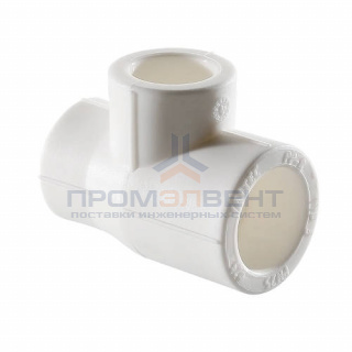 Тройник переходной VALTEC VTp.735 - 50 x 20 x 50 (для полипропиленовых труб под пайку, цвет белый)