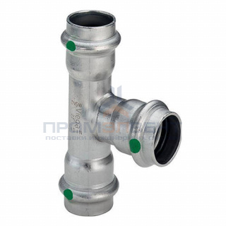 Тройник равнопроходной Viega Sanpress Inox 2318 - 22 (нержавеющая сталь)