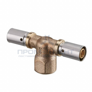 Тройник с переходом на внутреннюю резьбу Oventrop Cofit P - 20x2.5 x 1/2" (прессовой, бронза)