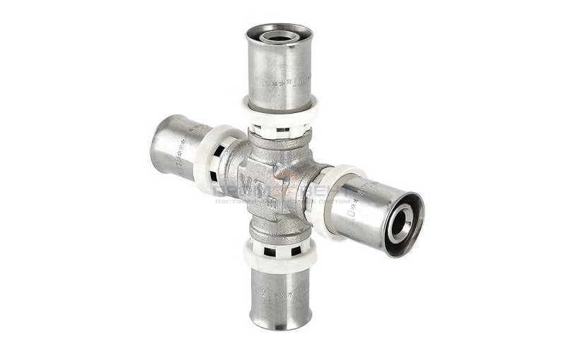 Крестовина редукционная VALTEC VTm.241 - 20 x 16 (прессовая, для металлопластиковых труб)