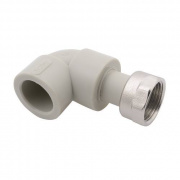 Переход на накидную гайку угловой FV-Plast - 20 x 1/2" (для полипропиленовых труб, цвет серый)