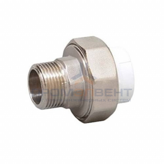 Переход на наружную резьбу разъемный Fusitek - 50 x 1"1/2 (для полипропиленовых труб, цвет белый)