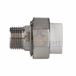 Переход на наружную резьбу разъемный KALDE - 32 x 1" (для полипропиленовых труб, цвет белый)