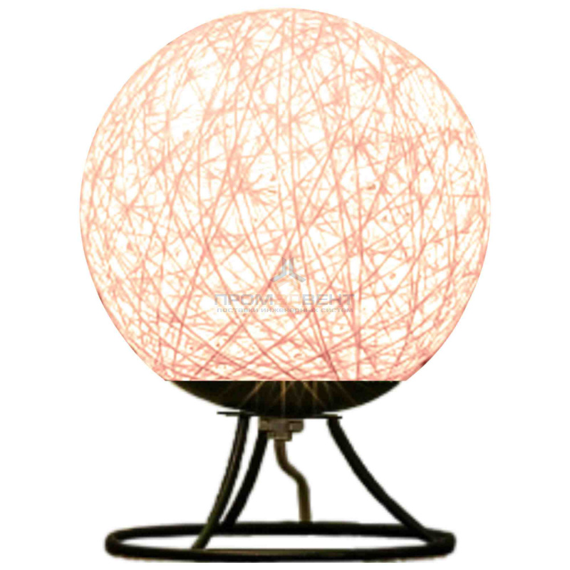 12-82 Светодиодный ночник из ротанга, 220В, 2Вт, 6 диодов, 3200K, 200Лм, 15*15*18см, бежевый