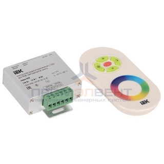 Контроллер с ПДУ радио (белый) RGB 3 канала 12В, 4А, 144Вт IEK-eco