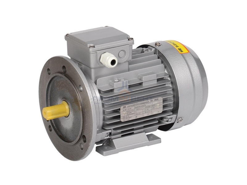 Электродвигатель асинхронный 3ф. АИР 63B6 380В 0,25кВт 1000об/мин (лапы + фланец) 2081 DRIVE IEK