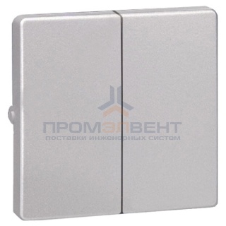 Накладка на двухклавишный выключатель Simon 73 Loft, алюминий