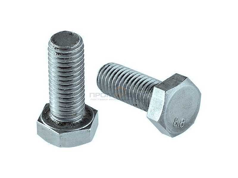Болт М6х60 с шестигранной головкой оцинкованный DIN933