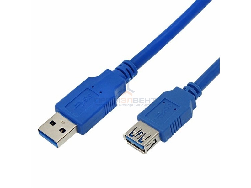 шнур штекер USB A 3.0- гнездо USB A 3.0 1,5м