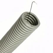 Труба ПВХ гофрированная DKC д.32мм, лёгкая с протяжкой, цвет серый [бухта 25м]