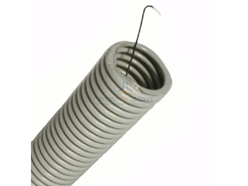 Труба ПВХ гофрированная DKC д.20мм, тяжёлая с протяжкой, цвет серый [бухта 100м]