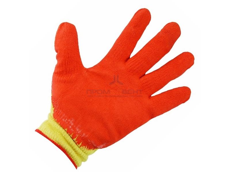 Перчатки хб с рельефным латексным нанесением
