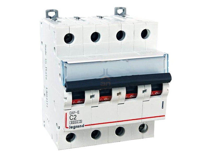 Автоматический выключатель Legrand DX3-E C2 4П 6000/6kA (автомат)