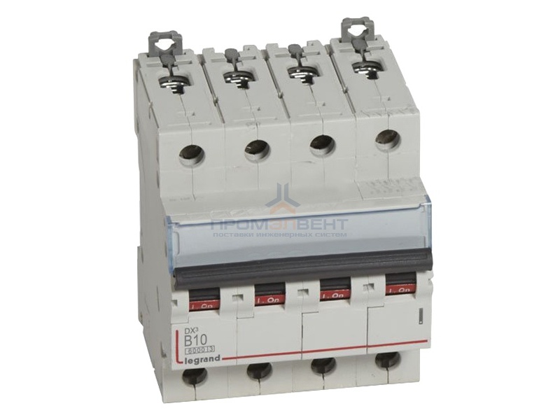 Автоматический выключатель Legrand DX3 4П B10A 6000/10kA (автомат)