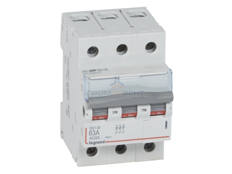 Модульный выключатель Legrand DX3 3П 63A
