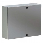 Навесной шкаф CE из нержавеющей стали (AISI 316), двухдверный, 1000 x 1000 x 300мм, с фланцем