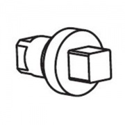 Личинка замка, для поворотной ручки, под ключ квадратного профиля 8мм