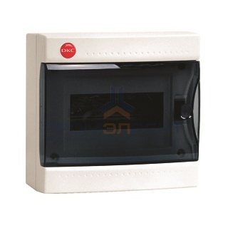 Щиток настенный DKC на 8 модулей IP41 белый с прозрачной дверцей